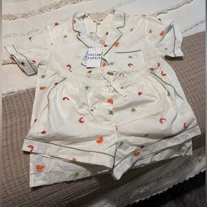 Roller Rabbit Cream Brunch Club Polo Print